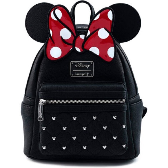 Disney Handbags - Disney Loungefly Minnie Mouse Bow Mini-Backpack